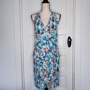Rebecca Taylor Blue Floral Silk Aloha Dress